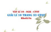 Giải Vật lí 10 trang 53 Chân trời Sáng tạo